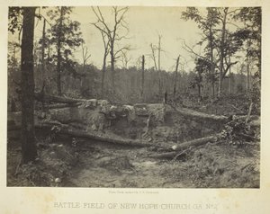 Slagveld van New Hope Church, GA, nr. 2 door George N. Barnard