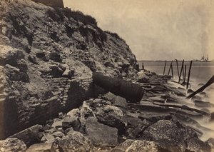 Buitenaanzicht van Fort Sumter door George N. Barnard