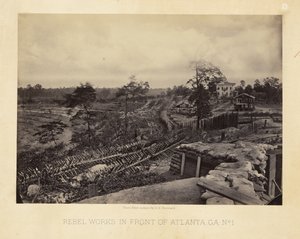 Verdedigingswerken van de rebellen voor Atlanta, Georgia, nr. 1 door George N. Barnard