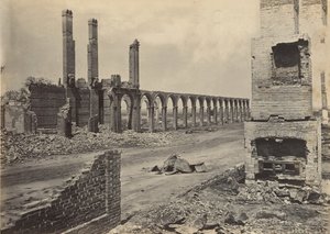 Ruïnes van het R.R. Depot, Charleston, South Carolina, 1860s door George N. Barnard