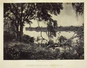 Savannah River, bij Savannah, GA door George N. Barnard