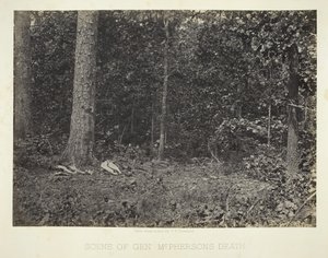 Scène van de Dood van Gen. McPherson door George N. Barnard