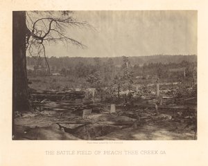 Het slagveld van Peach Tree Creek, Georgia door George N. Barnard