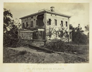 Het Potter Huis Atlanta, 1864 door George N. Barnard