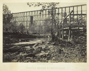 Trestle Brug bij Whiteside, 1864