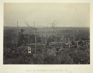 Uitzicht op Kenesaw Mountain, Ga. door George N. Barnard
