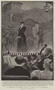 Een Indruk van Madame Calve, als Anita, in La Navarraise door George Percy Jacomb Hood