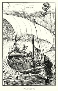 Odyssee: Polyphemus door George Percy Jacomb Hood