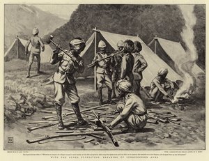 Met de Buner Expeditie, het inleveren van wapens door George Percy Jacomb Hood
