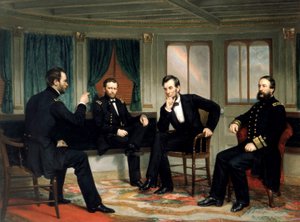 De Vredestichters door George Peter Alexander (after) Healy