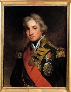 Portret van Horatio Viscount Nelson Hertog van Bronte (1758-1805) Viceadmiraal door George Peter Alexander Healy