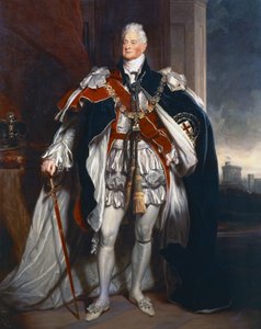 Portret van Koning Willem IV, kopie naar Sir Martin Archer Shee door George Peter Alexander Healy