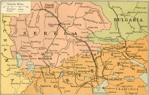 Kaart van het Salonica Front, 1919 door George Philip and Son Ltd