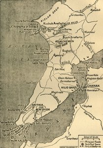 Kaart van het Gallipoli-schiereiland, 1919
