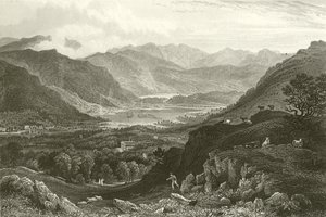 Rydal Water en Grassmere, vanuit Rydal Park, Westmorland