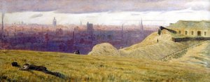Newcastle vanaf de Rabbit Banks, Gateshead aan de Tyne door George Price Boyce