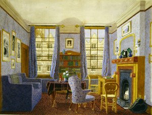De zitkamer van een student, Christ Church, Oxford