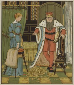 Illustratie voor Repelsteeltje door de Gebroeders Grimm door George R. Halkett