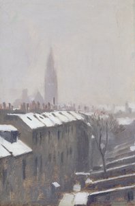 Duke Street onder Sneeuw, Edinburgh door George Reid