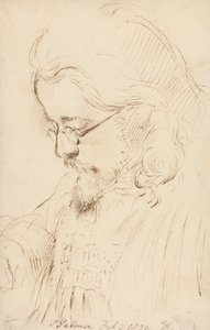Portret van Samuel Palmer, hoofd en schouders door George Richmond