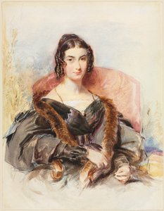 Portret van een vrouw door George Richmond