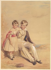 Portret van twee kinderen door George Richmond