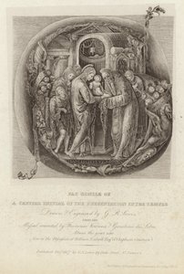 Facsimile van de hoofdletter van de presentatie in de tempel door George Robert Lewis