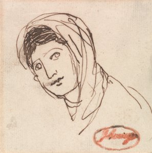 Een vrouwelijk hoofd door George Romney