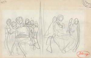 Een moeder en kinderen: Twee studies door George Romney