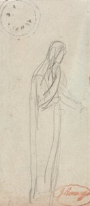 Een staand vrouwelijk figuur door George Romney