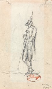 Een staande mannelijke figuur door George Romney