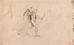 Apollo en Diana voor "De vernietiging van Niobe