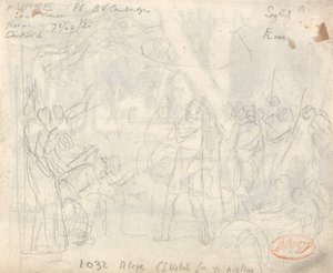Compositie van klassieke figuren door George Romney