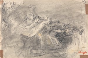 Demonische aanval voor de verzoeking van Christus door George Romney