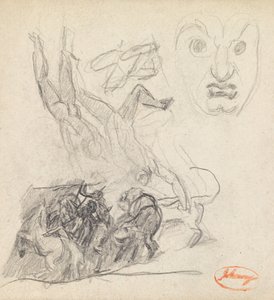 Figuurcompositie Studie 21 met een gezicht door George Romney