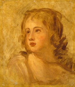 Hoofd van een vrouw door George Romney