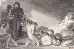 Howard op bezoek in de gevangenis door George Romney