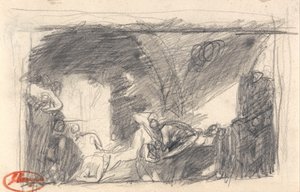 Howard op bezoek in de gevangenis door George Romney