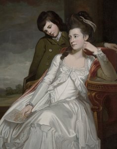 Jane, hertogin van Gordon en haar zoon, George door George Romney