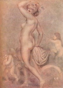 Lady Hamilton als de Godin van de Gezondheid, c1790, 1920 door George Romney
