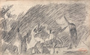 MacBeth in de heksengrot: Tweede bezoek door George Romney