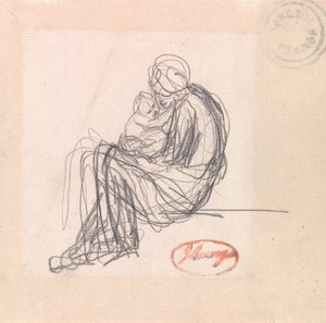 Moeder en kind door George Romney