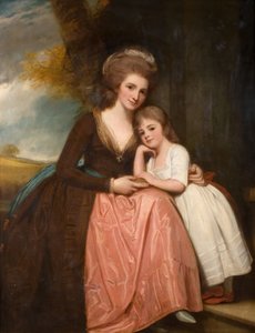Portret van Mevrouw Bracebridge en Haar Dochter Mary, 1784 door George Romney