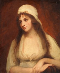 Portret van Mary Tighe (1747-1791), dichteres door George Romney