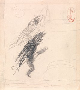 Mogelijk een liggende figuur en een dansende figuur door George Romney