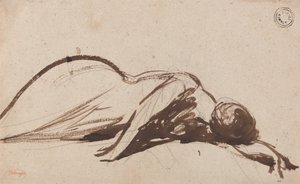 Prostrate vrouw door George Romney
