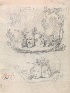 Richard Cumberland Frontispice door George Romney