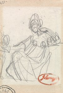 Zittende vrouw en kind door George Romney