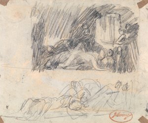 Schets voor Howard Scène door George Romney