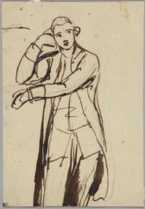 Staande mannelijke figuur, driekwartlengte door George Romney